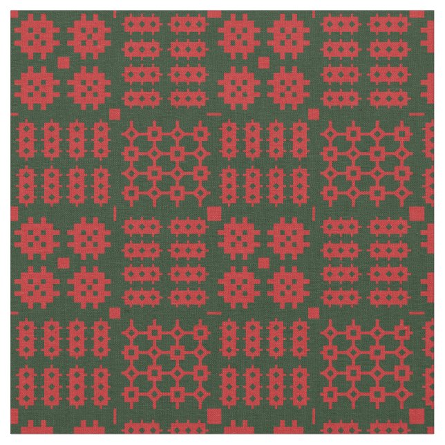 Tissu Carthen Coch A Gwyrdd (Fermer)