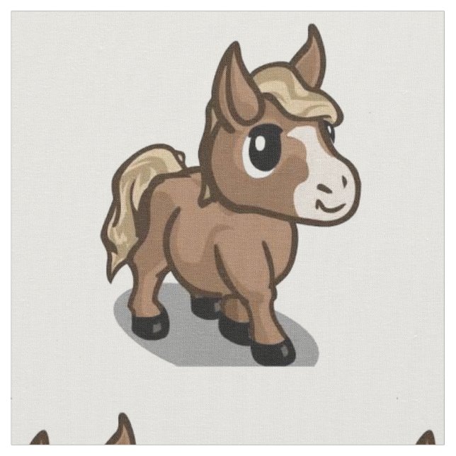 Tissu Cartoon Horse Fabric (Fermer)