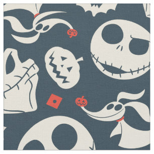 Tissu Cauchemar avant Noël Oh What Joy - Motif