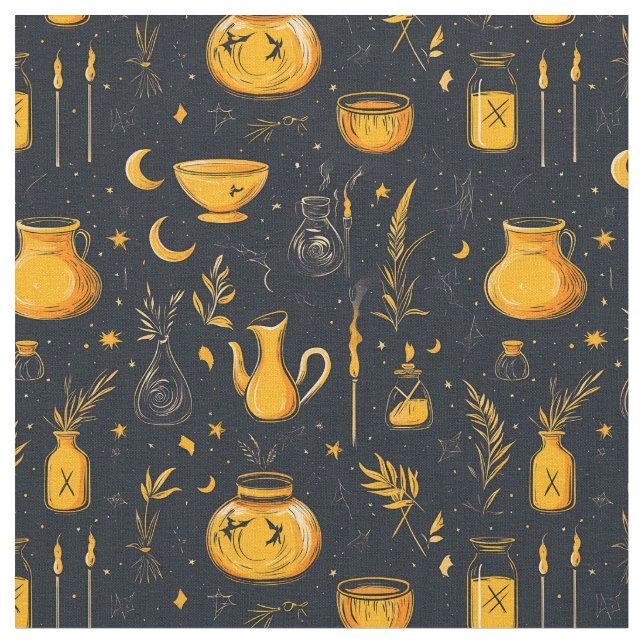 Tissu Cauldrons Et Potions Halloween (Fermer)