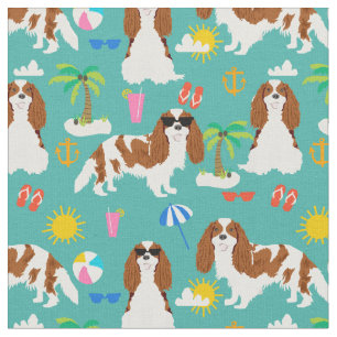 Tissu cavalier kc spaniel dog été tropical