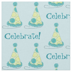 Tissu Célébrer Blue Polka Dot Party Casquette Anniversai