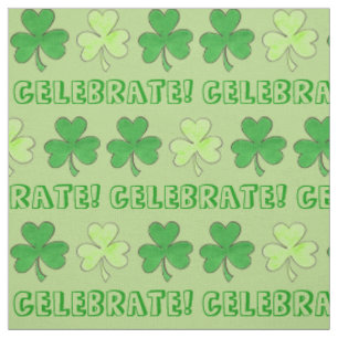 Tissu Célébrez la Saint Patrick's Day Shamrock Clover ve