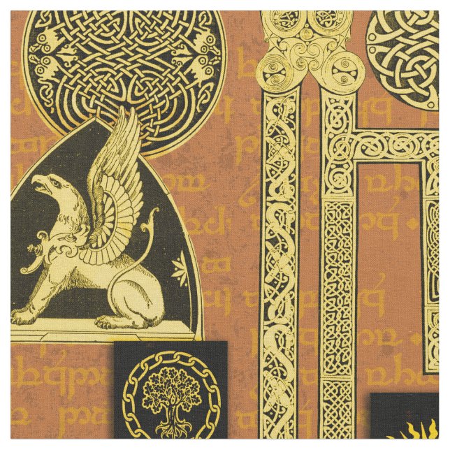 Tissu Celtic Gryphon et Kells (Fermer)