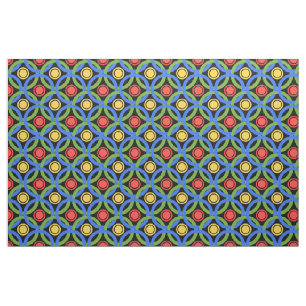 Tissu Cercle, coloré, anneaux arc-en-ciel, points sur no