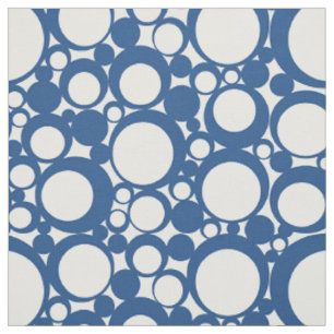 Tissu Cercle géométrique bleu classique