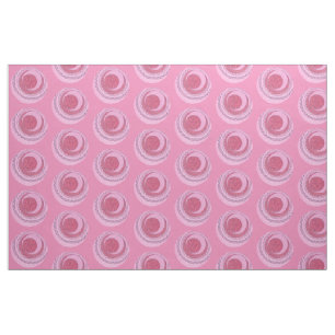 Tissu Cercles Abstraits rose Tourbillonnant Points Fabri