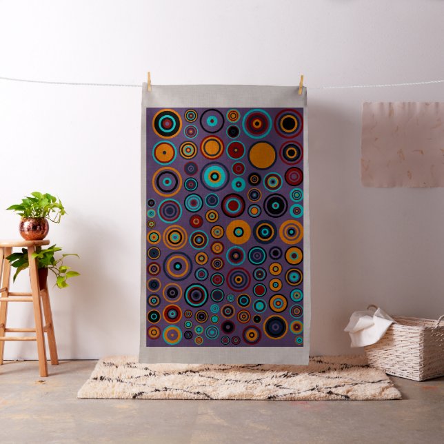 Tissu Cercles de points polka colorés Motif #4 (In Situ)