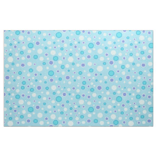 Tissu Cercles point Polka bleu