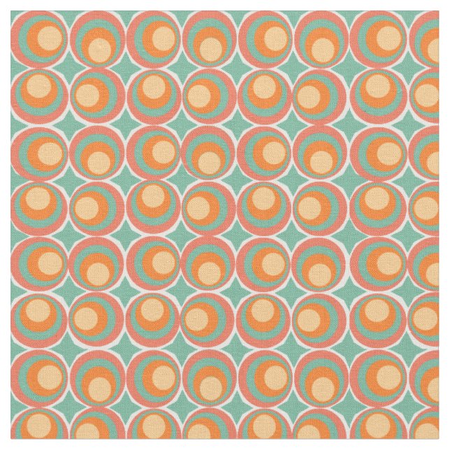 Tissu Cercles rétro (Fermer)