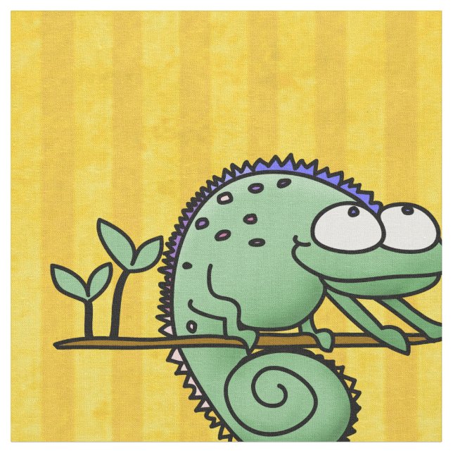 Tissu Chameleon Cute Funny (Fermer)