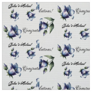 Tissu Charming élégant Fleurs Bell Aquarelle