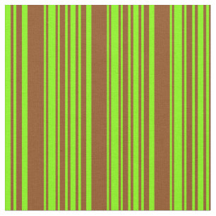 Tissu Chartreuse et Motif Brown de couleur rayée/rayée