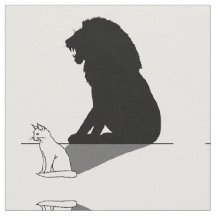 Chat avec ombre de lion