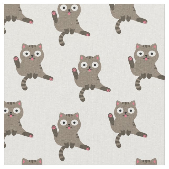 Tissu Chat drôle (Fermer)