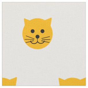 Tissu Chat jaune mignon