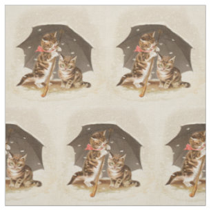 Tissu Chat Kitten chaton antique vintage jolie mignonne