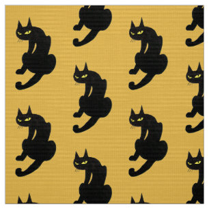 TISSU CHAT NOIR