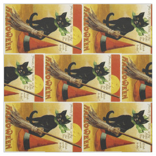 Tissu Chat noir de Halloween