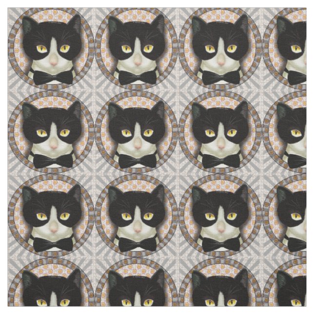 Tissu Chat Smoking (Échantillon)