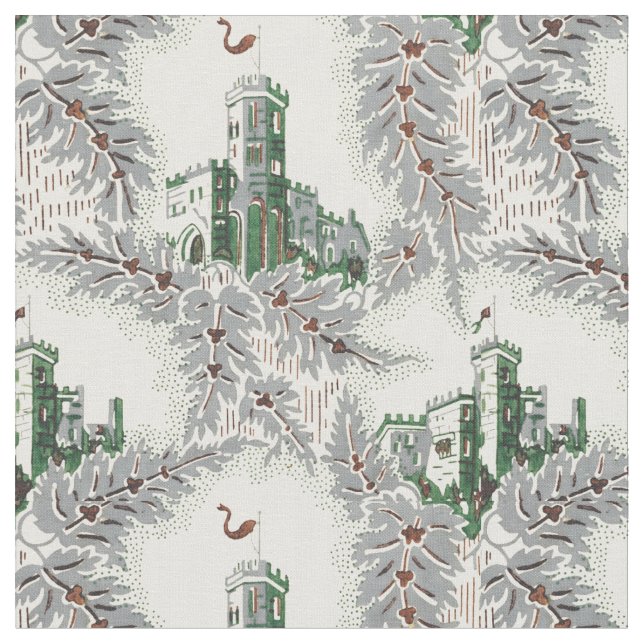 Tissu Châteaux médiévaux vintages Motif (Fermer)