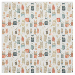 Tissu Chats au pays des merveilles : Whimsy Cat