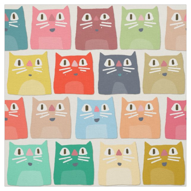 Tissu chats d'été (Échantillon)