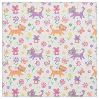 Tissu Chats et copie de souris