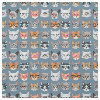 Tissu Chats mignons portant le motif en verre