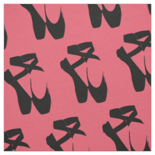 Tissu Chaussure à pointe de ballon noir