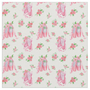Tissu Chaussures de ballet Motif Ballerina rose
