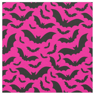 Tissu chauve-souris vampire gothique halloween rose