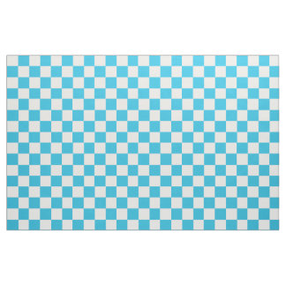 Tissu Checkered bleu et blanc d'Aqua