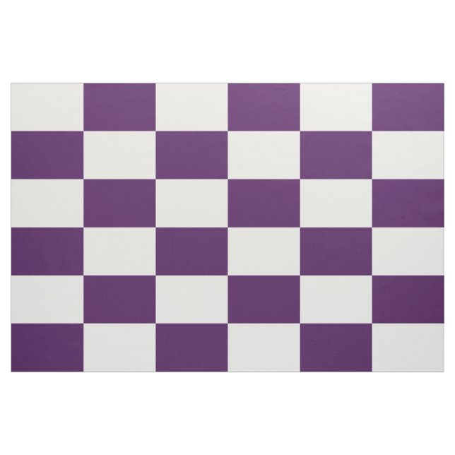Tissu Checkered de pourpre et blanc royal de (Yard)