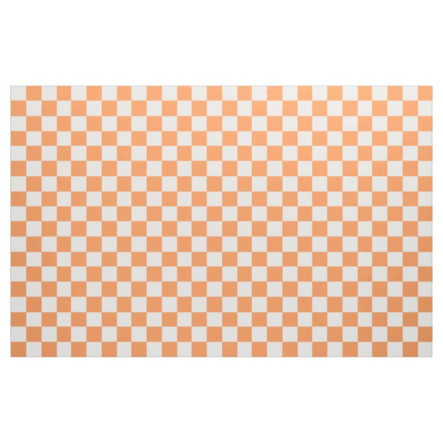 Tissu Checkered orange et blanc (Fat Quarter)