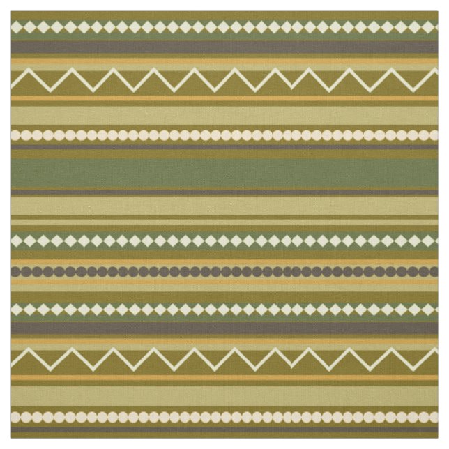 Tissu Chevron géométrique et rayures vert (Échantillon)