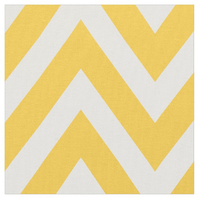 Tissu Chevron moderne jaune Grande échelle (Fermer)