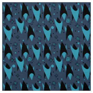Tissu Chevrons atomiques - Bleu