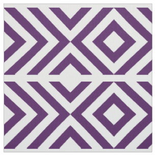 Tissu Chevrons pourpres et blancs et diamants