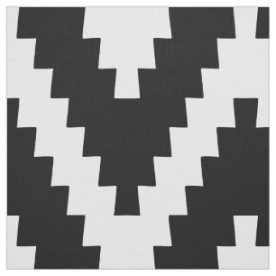 Tissu Chic Chevron Motif noir blanc couture