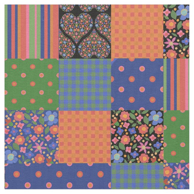 Tissu chic de patchwork de Faux de style d'art (Fermer)