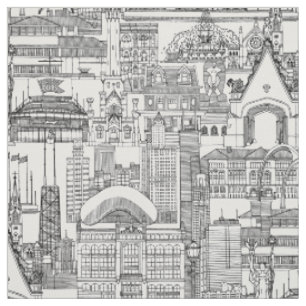 Tissu Chicago toile noir