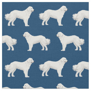 Tissu Chien bleu marine des Pyrénées