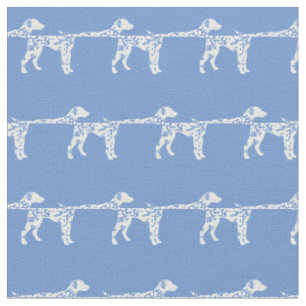 Tissu Chien dalmate Silhouette Animal bleu clair