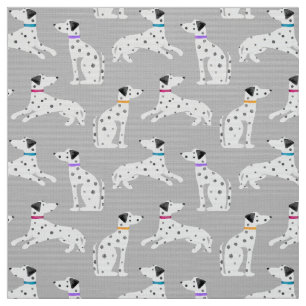 Tissu Chien Dalmatien Polka Pot Animal Aquarelle Enfants