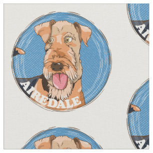Tissu Chien de Cute Airedale