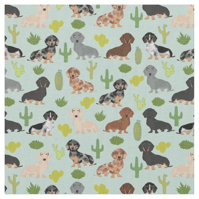 Tissu Chien de Dachshund (Fermer)