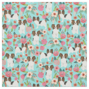 Tissu chien de la menthe papillon vintage