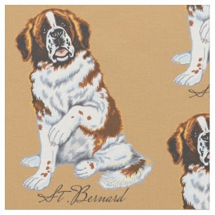 Tissu chien de saint bernard