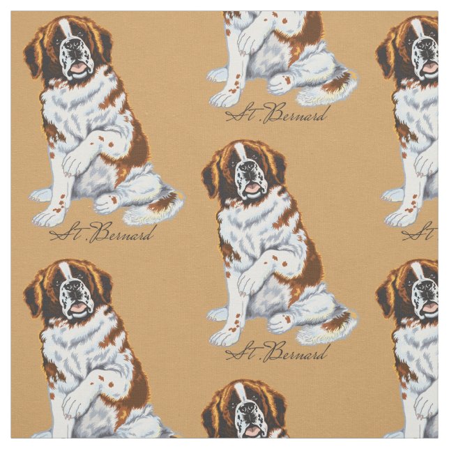 Tissu chien de saint bernard (Échantillon)